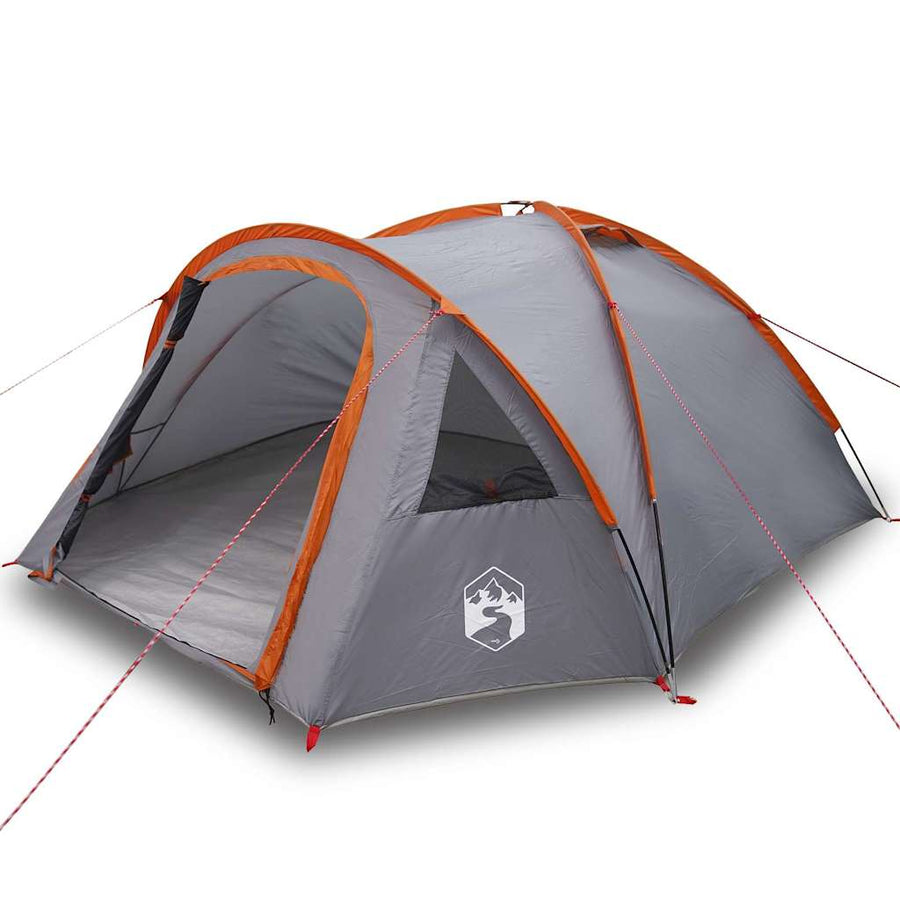 Tent met dak Grijs en oranje Large Polyester en glasvezel