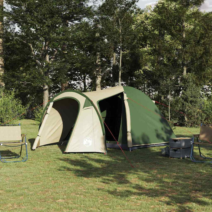 Koepeltent met dak met opslag met luchtopening Groen 384 x 254 x 170 cm