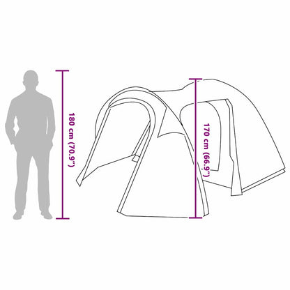Koepeltent met dak met opslag met luchtopening Groen 384 x 254 x 170 cm