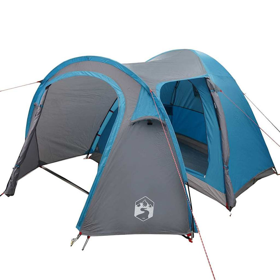 Koepeltent met dak met opslag met luchtopening Blauw 384 x 254 x 170 cm