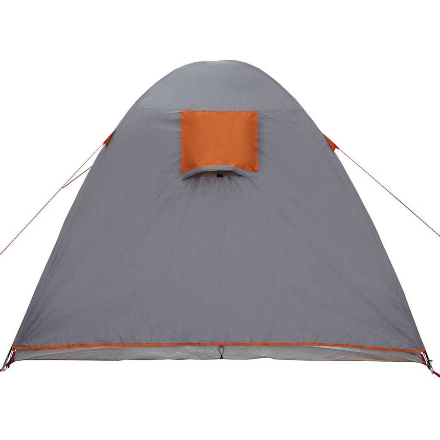Koepeltent met dak met opslag met luchtopening Grijs en Oranje 384 x 254 x 170 cm