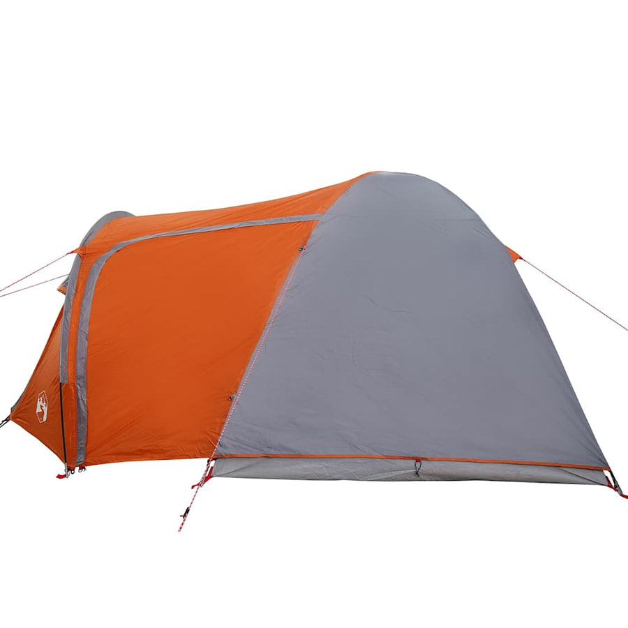 Koepeltent met dak met opslag met luchtopening Grijs en Oranje 384 x 254 x 170 cm