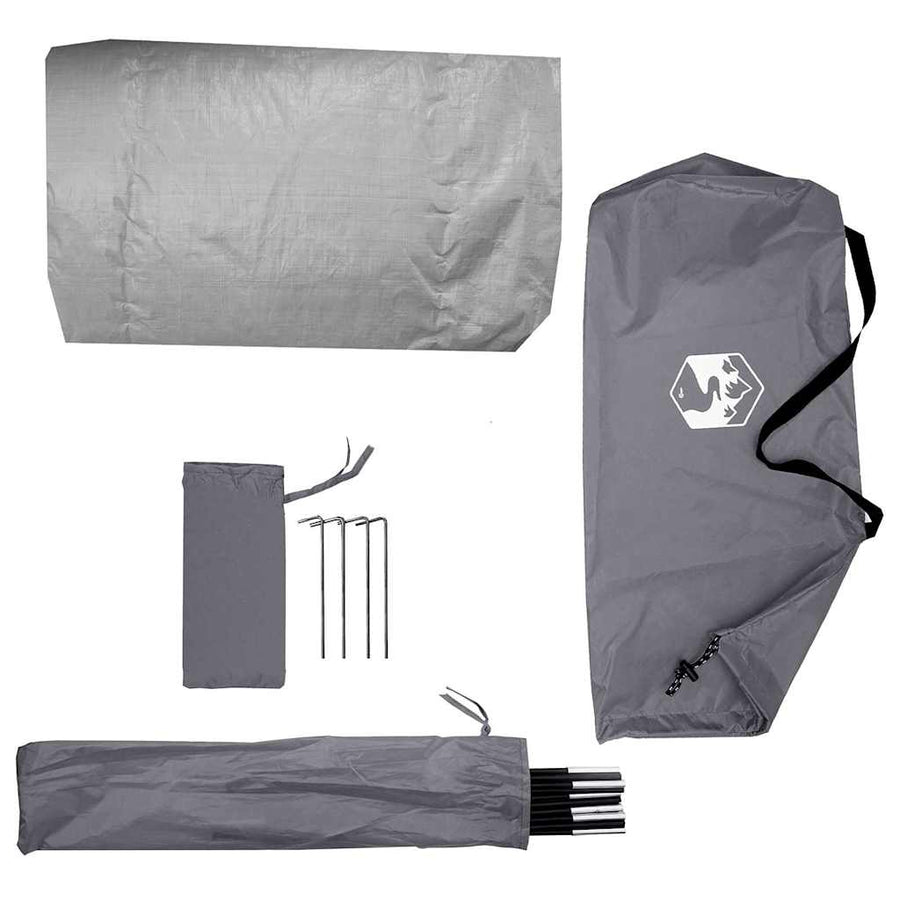 Tent met dak Anders met luchtopening Grijs en zwart 236 x 108 x 120 cm