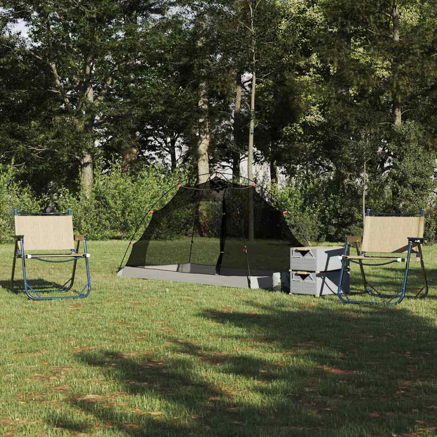 Tent met dak Anders met luchtopening Grijs en zwart 236 x 108 x 120 cm