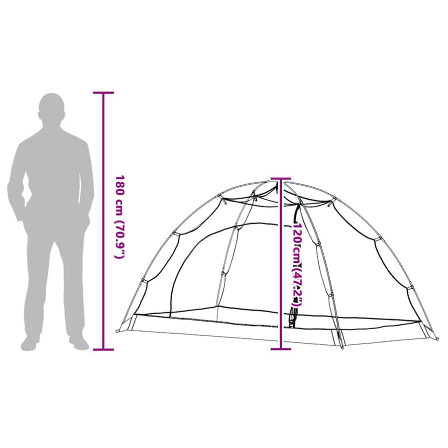 Tent met dak Anders met luchtopening Grijs en zwart 236 x 108 x 120 cm