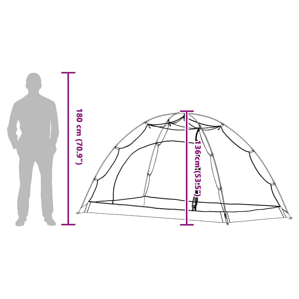 Tent met dak Anders met luchtopening Grijs en zwart 236 x 150 x 136 cm