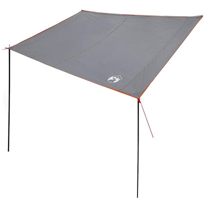 Caravanluifel -persoons 240 x 350 cm Grijs en Oranje taft