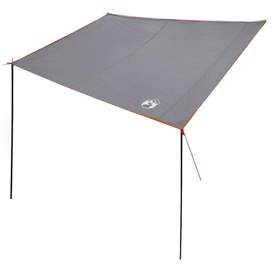 Caravanluifel -persoons 240 x 350 cm Grijs en Oranje taft