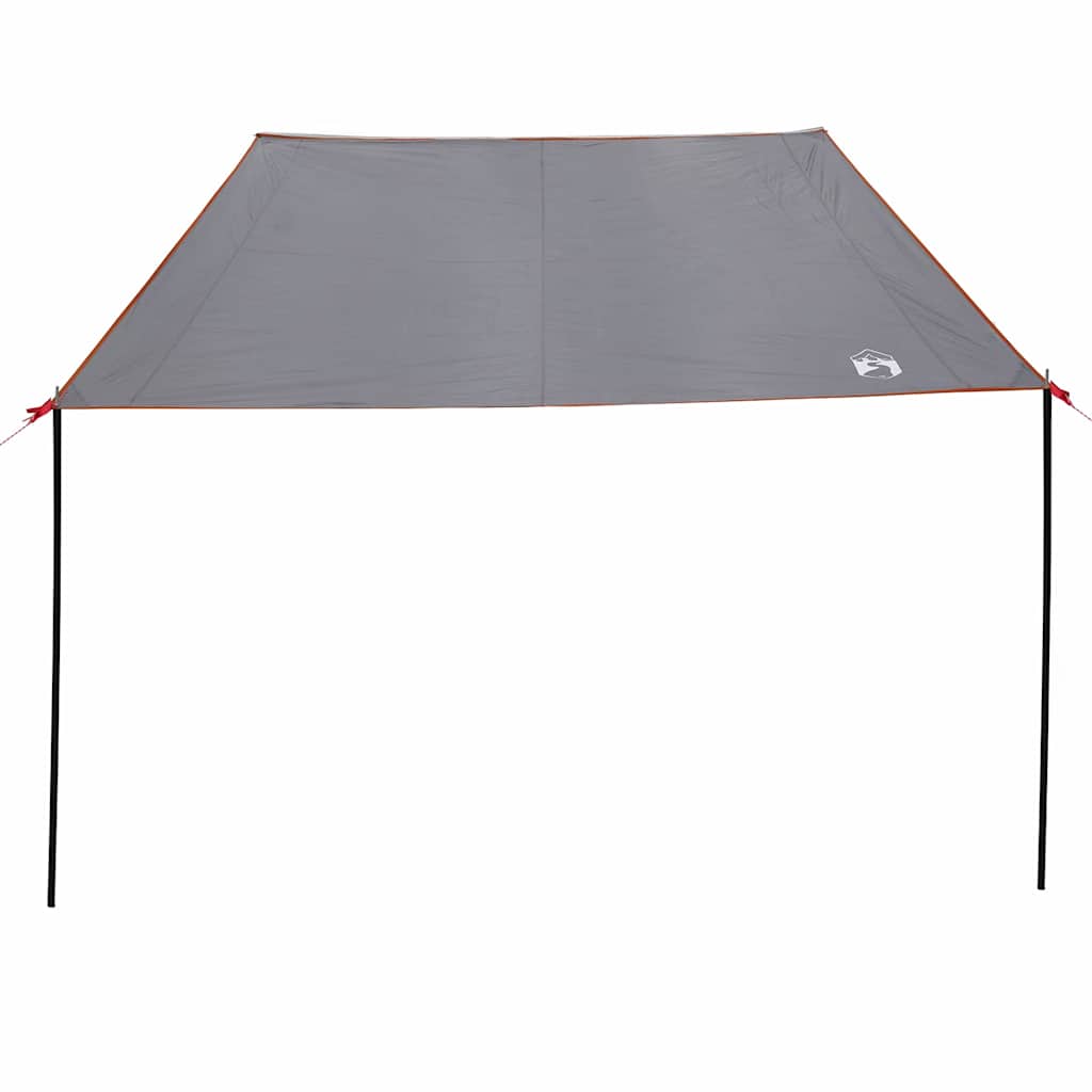 Caravanluifel -persoons 240 x 350 cm Grijs en Oranje taft