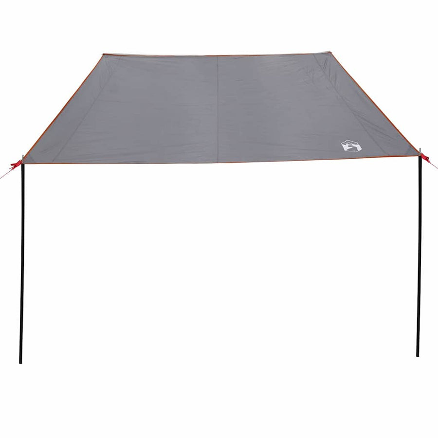 Caravanluifel -persoons 240 x 350 cm Grijs en Oranje taft
