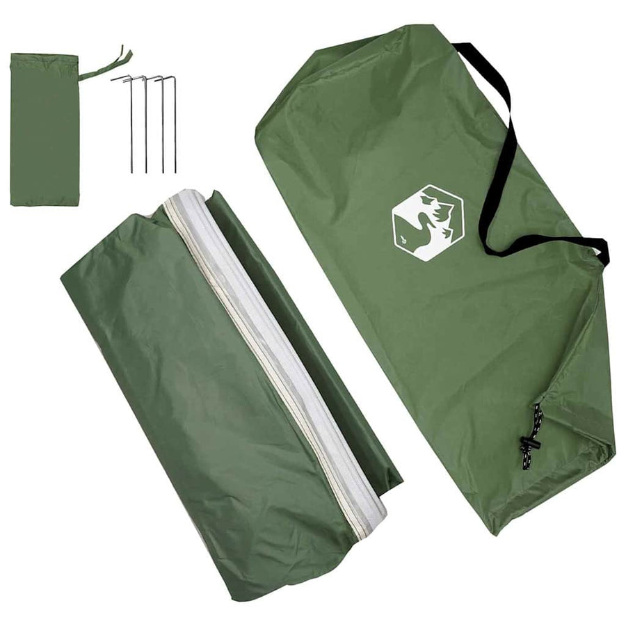 Tent met dak Anders met luchtopening Groen en Zwart 190 x 150 x 185 cm