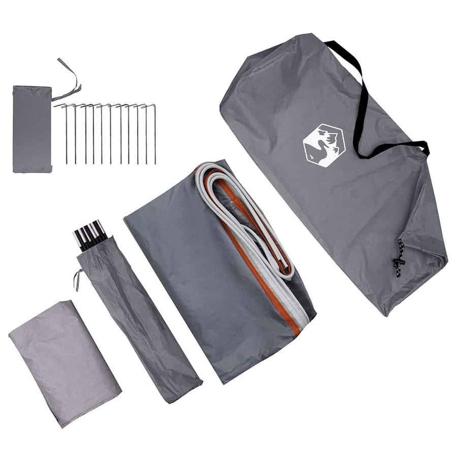Tent En Zwart 194 X 180 X 210 Cm Polyester Grijs en oranje