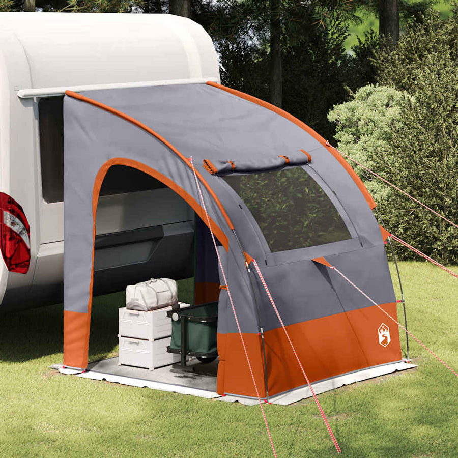 Tent En Zwart 194 X 180 X 210 Cm Polyester Grijs en oranje