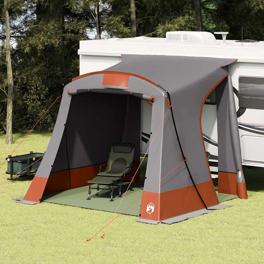 Achterkleptent Met Dak 285 X 255 X 245 Cm Taft Grijs en oranje