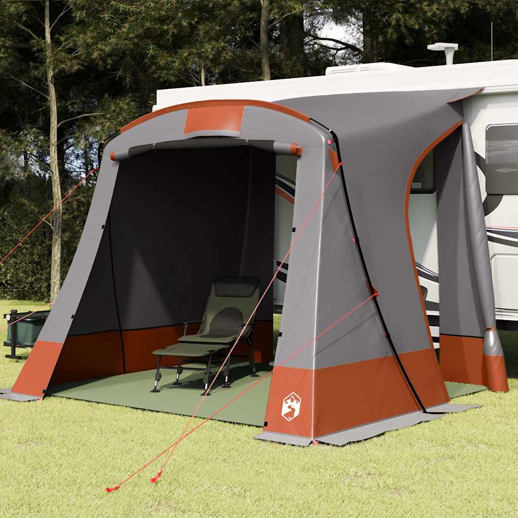 Achterkleptent Met Dak 285 X 255 X 245 Cm Taft Grijs en oranje
