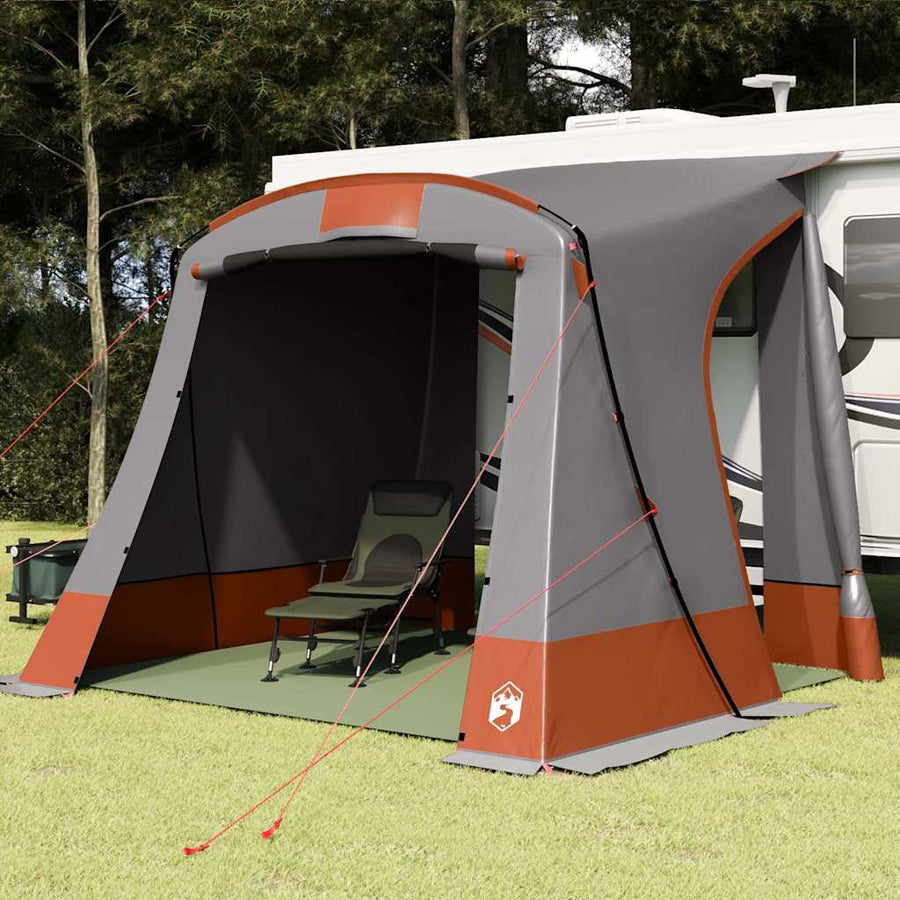 Achterkleptent Met Dak 285 X 255 X 245 Cm Taft Grijs en oranje