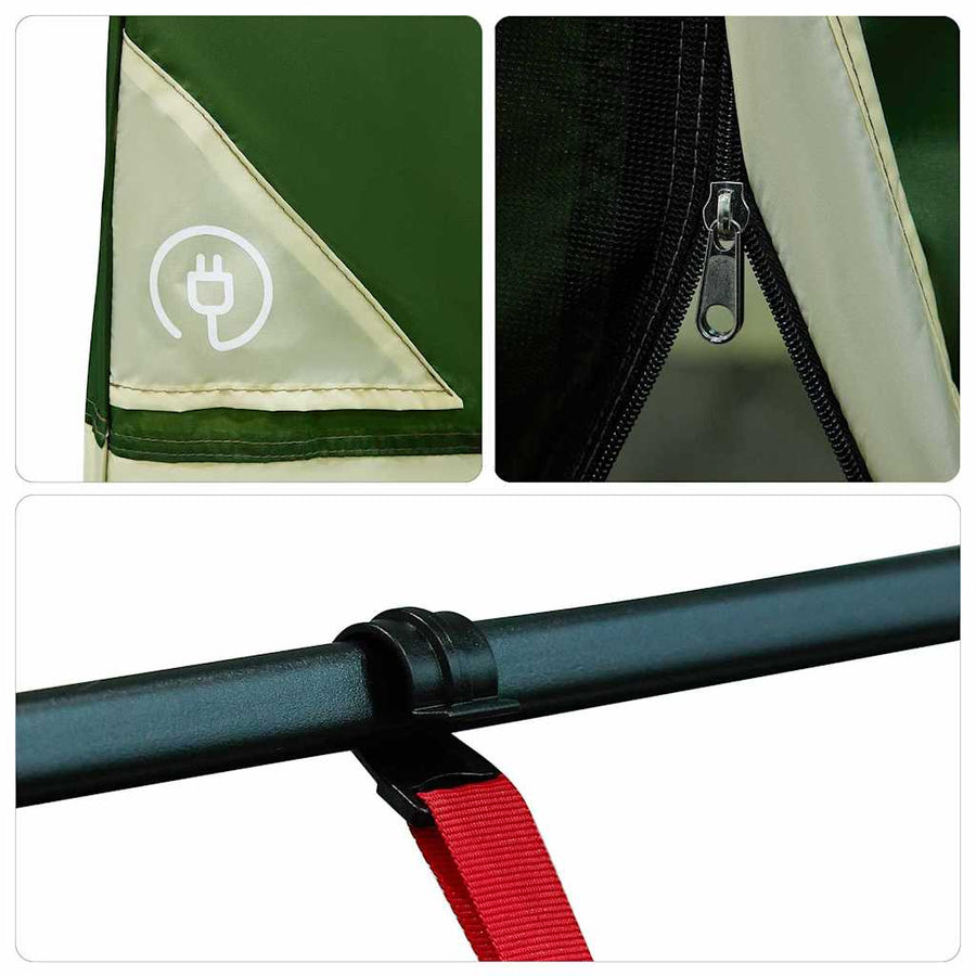 Tent met dak Anders Groen en Zwart