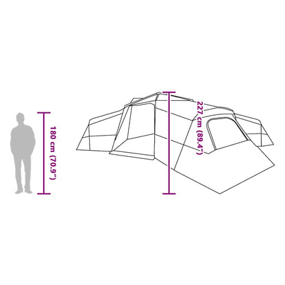 Tent Grijs en oranje Large Polyester en glasvezel