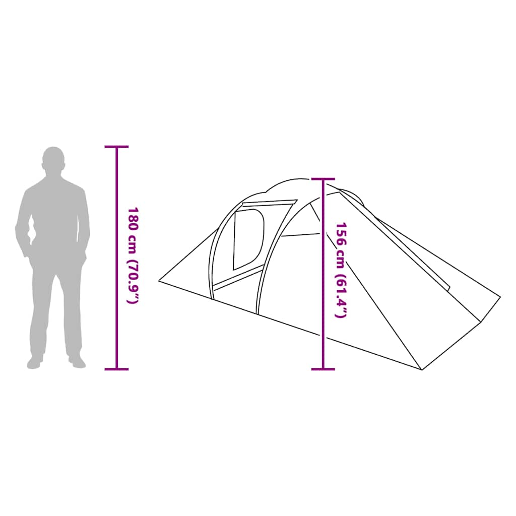 Tent met dak Anders met luchtopening Blauw en Zwart 510 x 240 x 156 cm