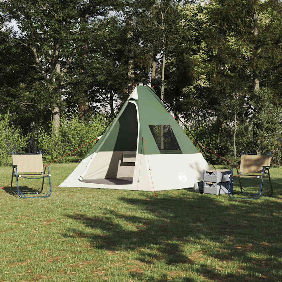 Tent met dak Anders Groen en Zwart 383 x 338 x 217 cm Polyester