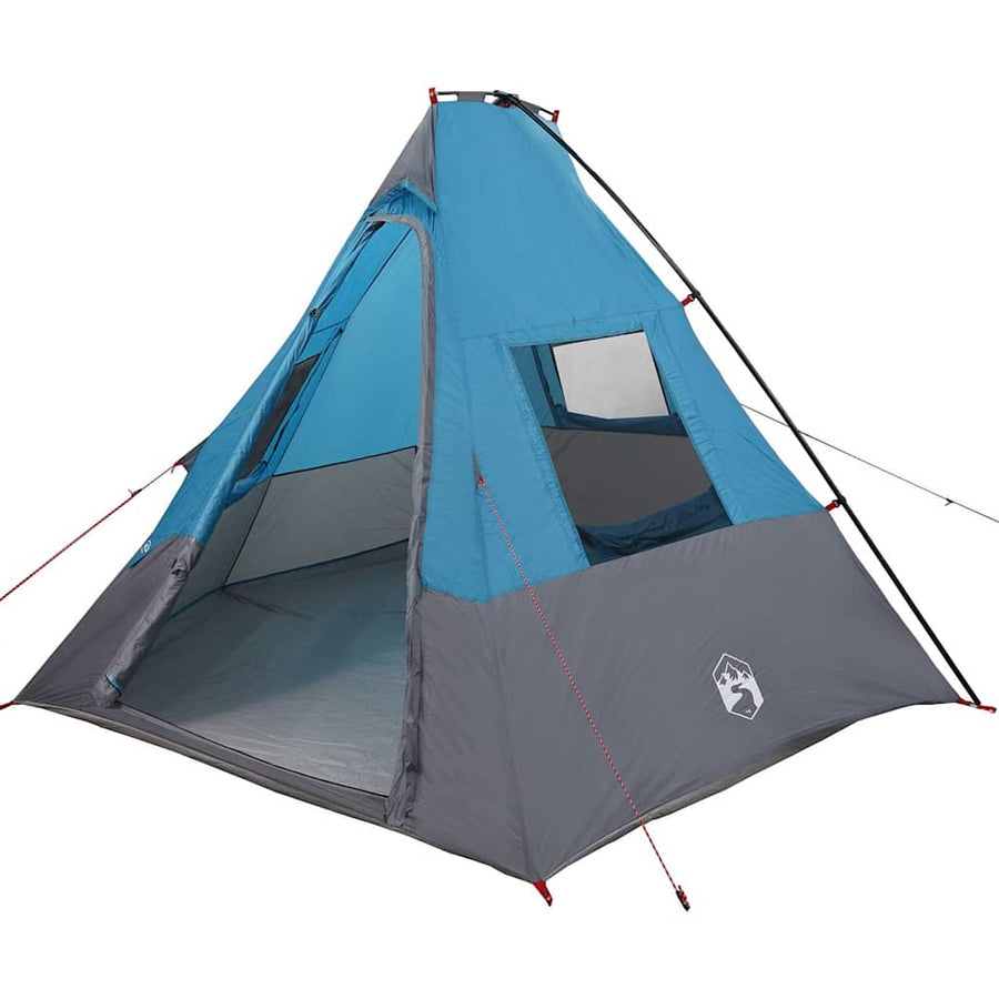 Tent met dak Anders Blauw en Zwart 383 x 338 x 217 cm Polyester