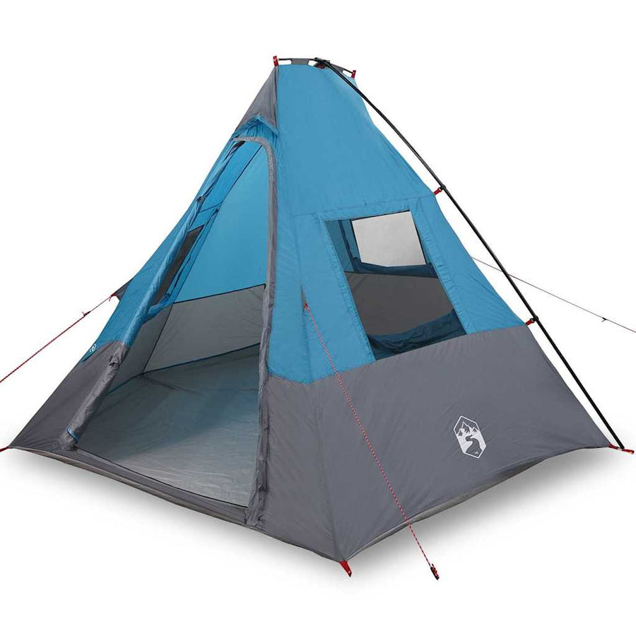 Tent met dak Anders Blauw en Zwart 383 x 338 x 217 cm Polyester