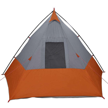 Tent Grijs en Oranje en Zwart 383 x 338 x 217 cm Polyester