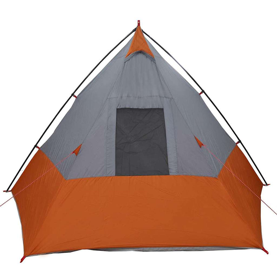 Tent Grijs en Oranje en Zwart 383 x 338 x 217 cm Polyester