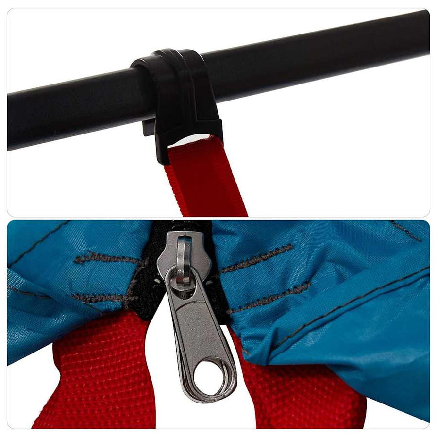 Tent met dak Anders met luchtopening Verstelbaar Blauw en Zwart 303 x 303 cm