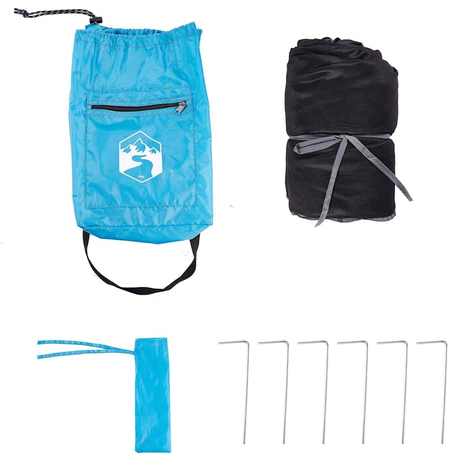 Tent met dak Anders met luchtopening Verstelbaar Blauw en Zwart 303 x 303 cm