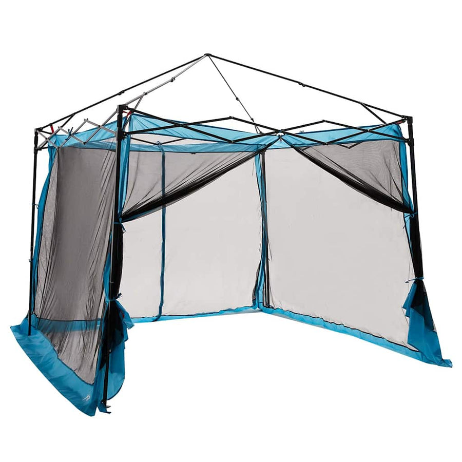 Tent met dak Anders met luchtopening Verstelbaar Blauw en Zwart 303 x 303 cm