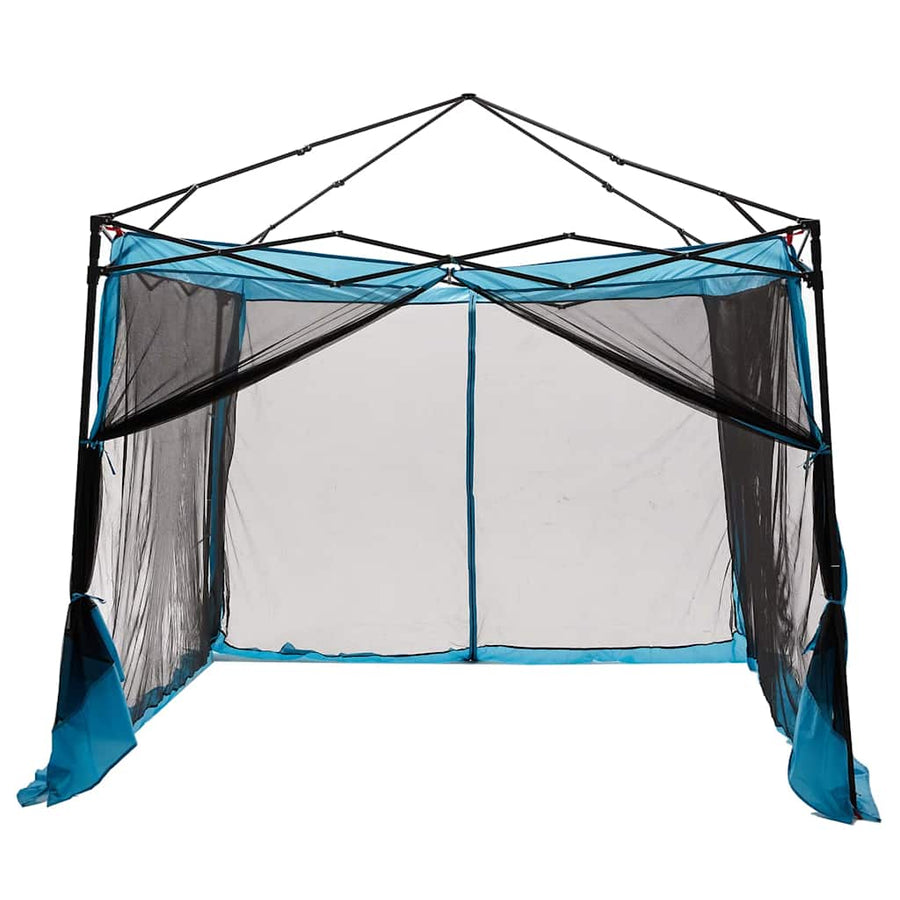 Tent met dak Anders met luchtopening Verstelbaar Blauw en Zwart 303 x 303 cm