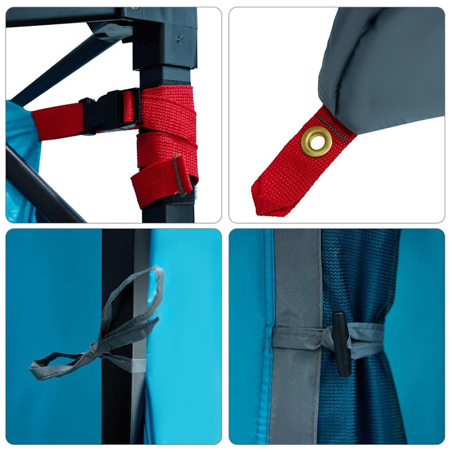 Tent met dak Anders met luchtopening Blauw en Zwart 290 x 288 cm