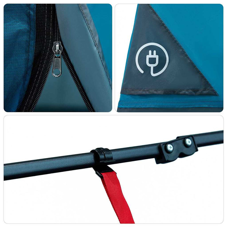 Tent met dak Anders met luchtopening Blauw en Zwart 290 x 288 cm