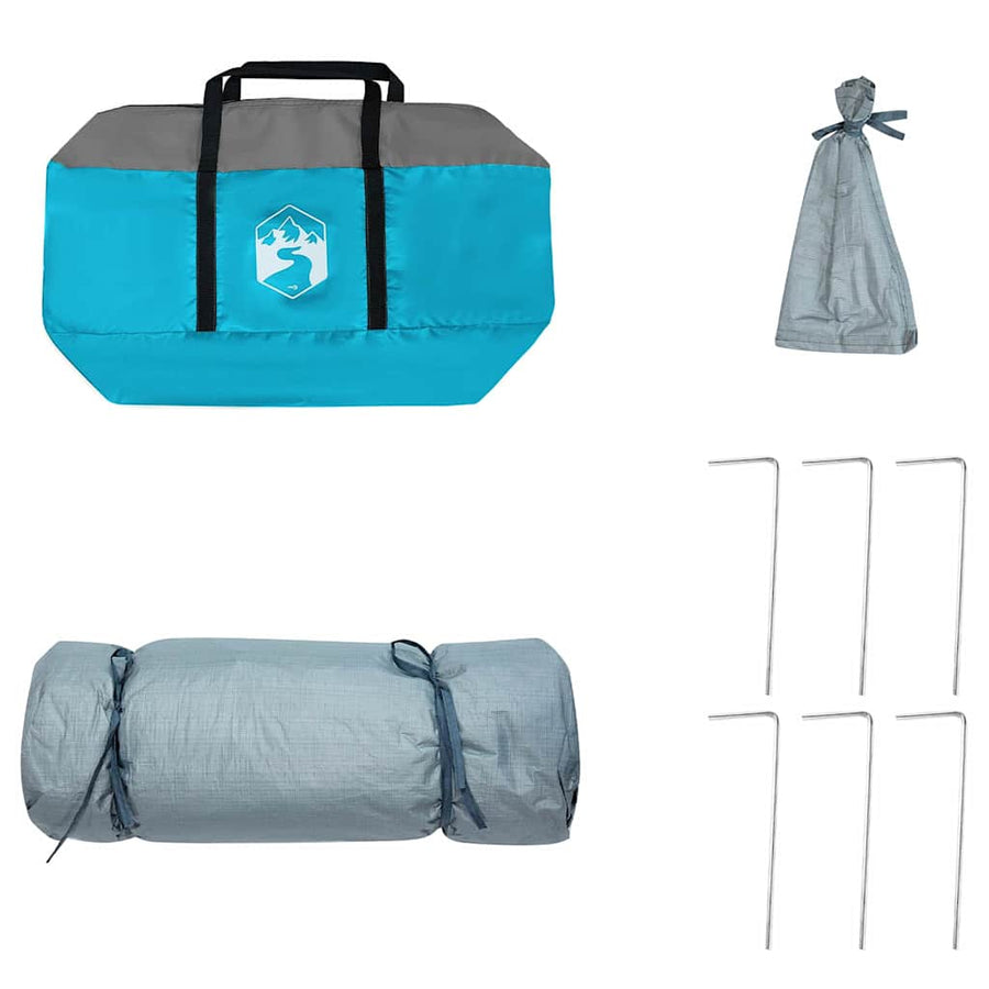 Tent met dak Anders met luchtopening Blauw en Zwart 290 x 288 cm