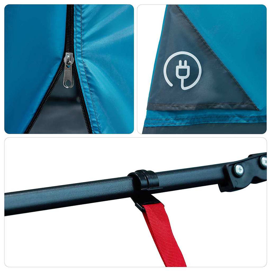 Tent met dak Anders met luchtopening Blauw en Zwart 291 x 291 cm