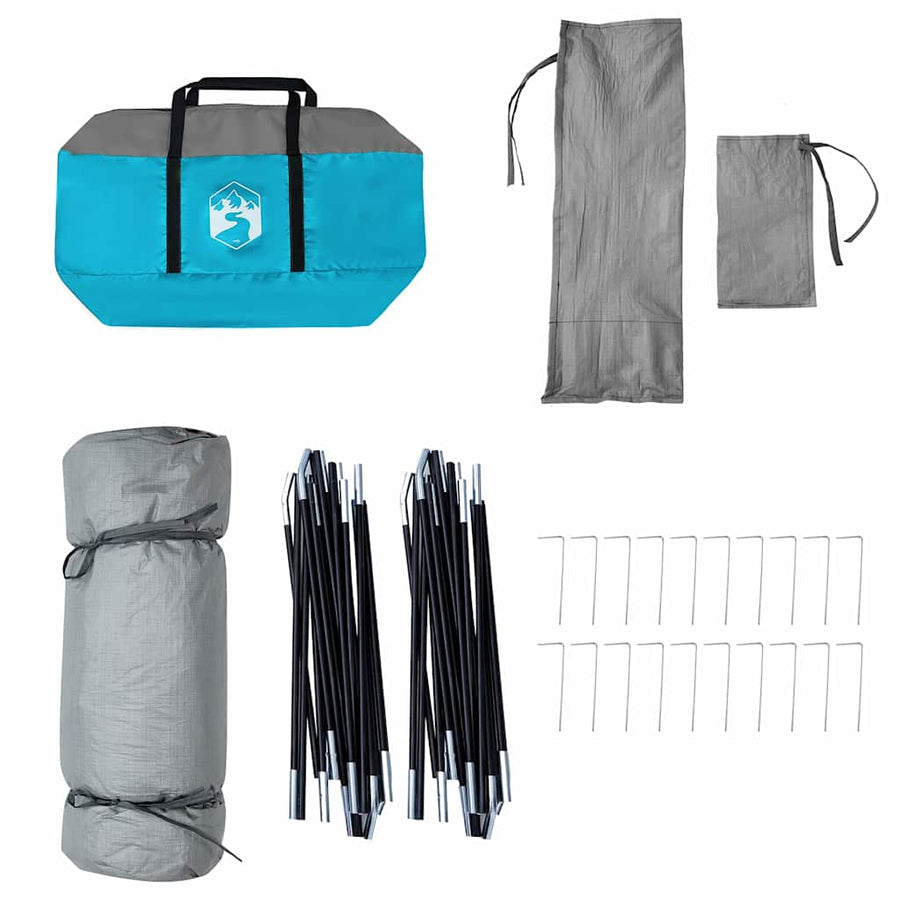 Tent met dak Anders met luchtopening Blauw en Zwart 520 x 520 x 190 cm