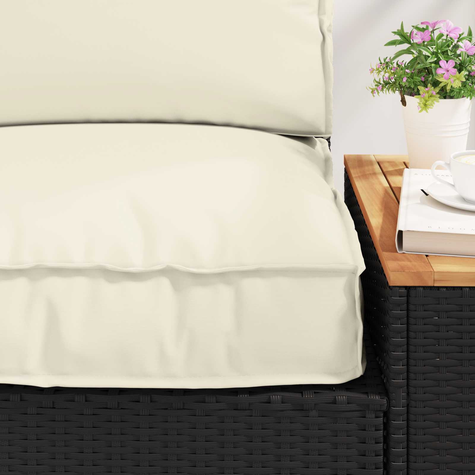 Pallet Kussen Set 2 pcs Crème Oxford Stof