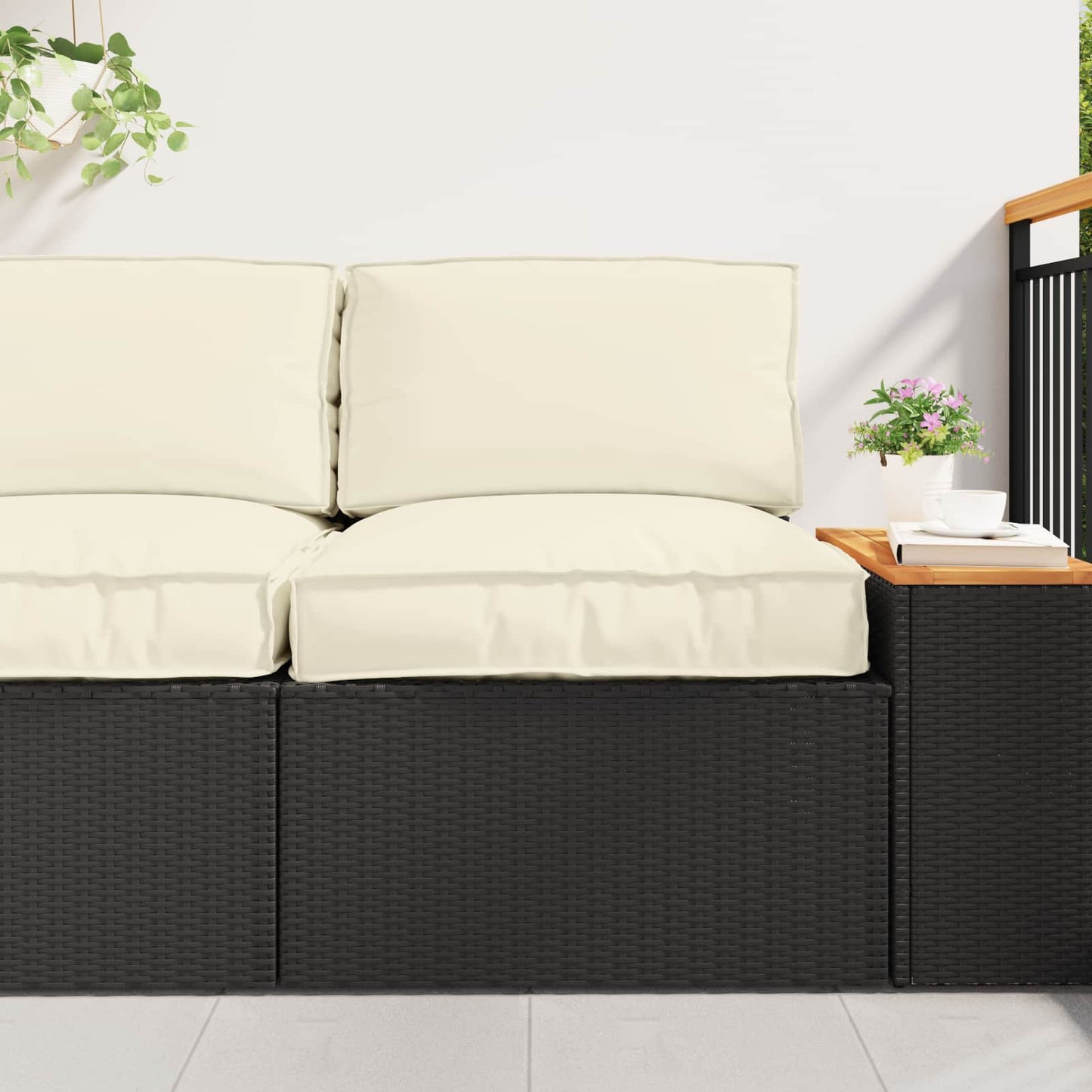 Pallet Kussen Set 2 pcs Crème Oxford Stof