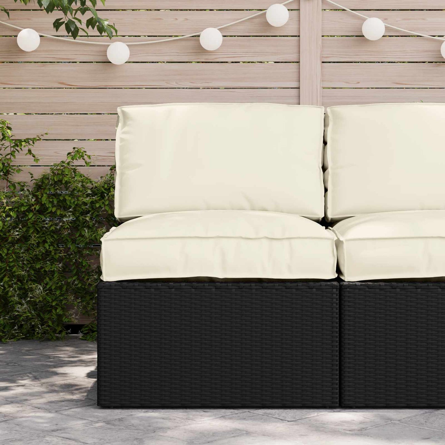 Pallet Kussen Set 2 pcs Crème Oxford Stof