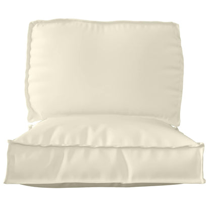 Pallet Kussen Set 2 pcs Crème Oxford Stof