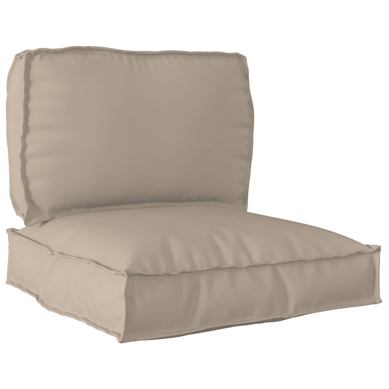 Pallet Kussen Set 2 pcs Taupe Oxford Stof