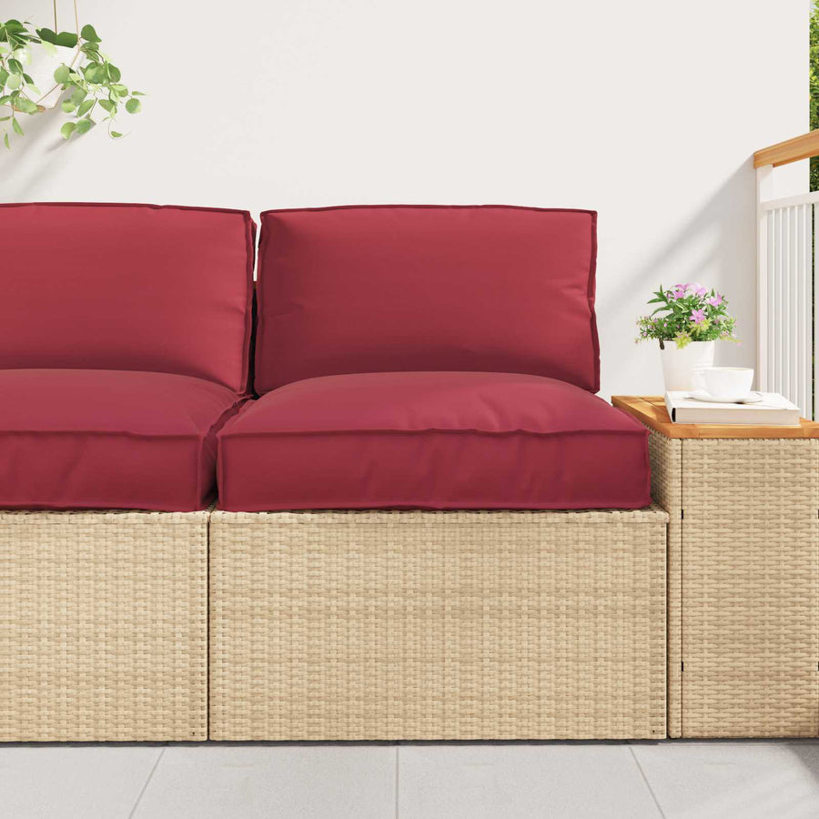 Pallet Kussen Set 2 pcs Crème Oxford Stof
