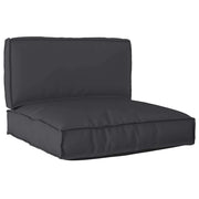 Pallet Cushion Set 2 Pcs 80 X 80 X 12 Cm Oxford Fabric Black