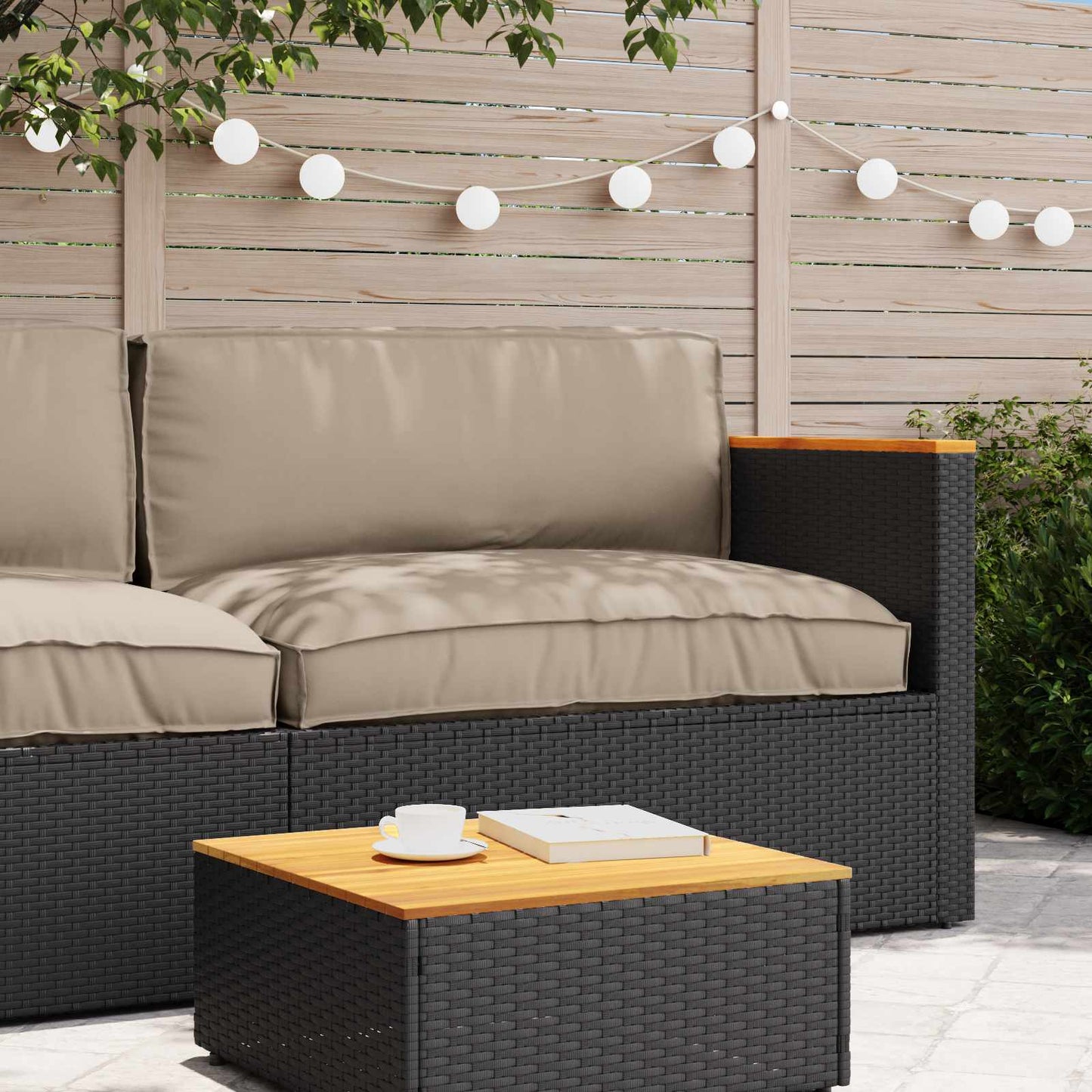 Pallet Kussen Set 2 pcs Taupe Oxford Stof