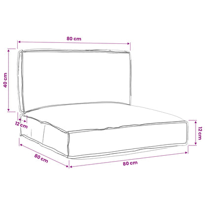 Pallet Kussen Set 2 pcs Taupe Oxford Stof