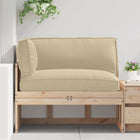 Palletkussen set 3 delig beige Oxford stof
