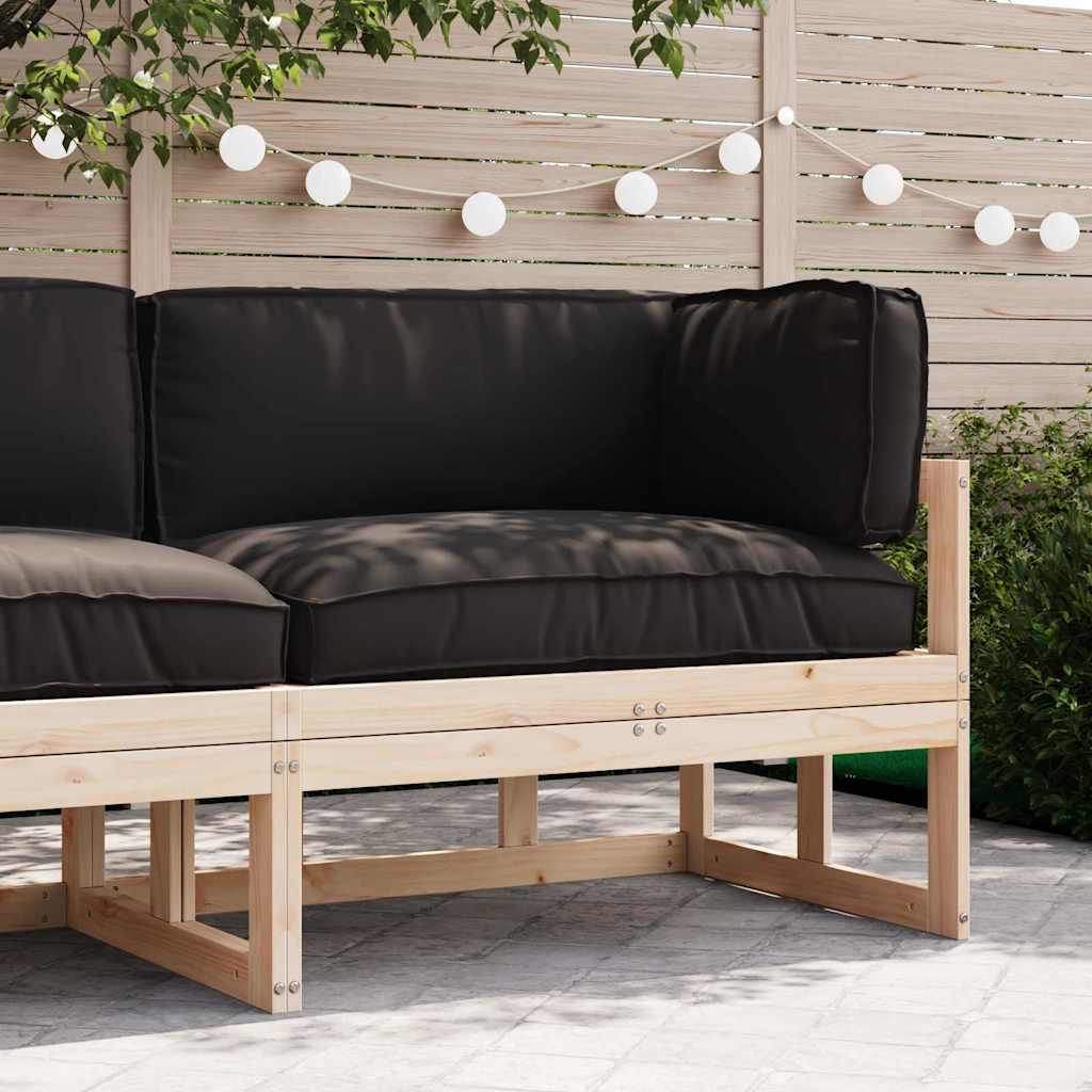 Pallet Kussen Set 3 Pcs 120 X 80 X 12 Cm Oxford Stof Zwart