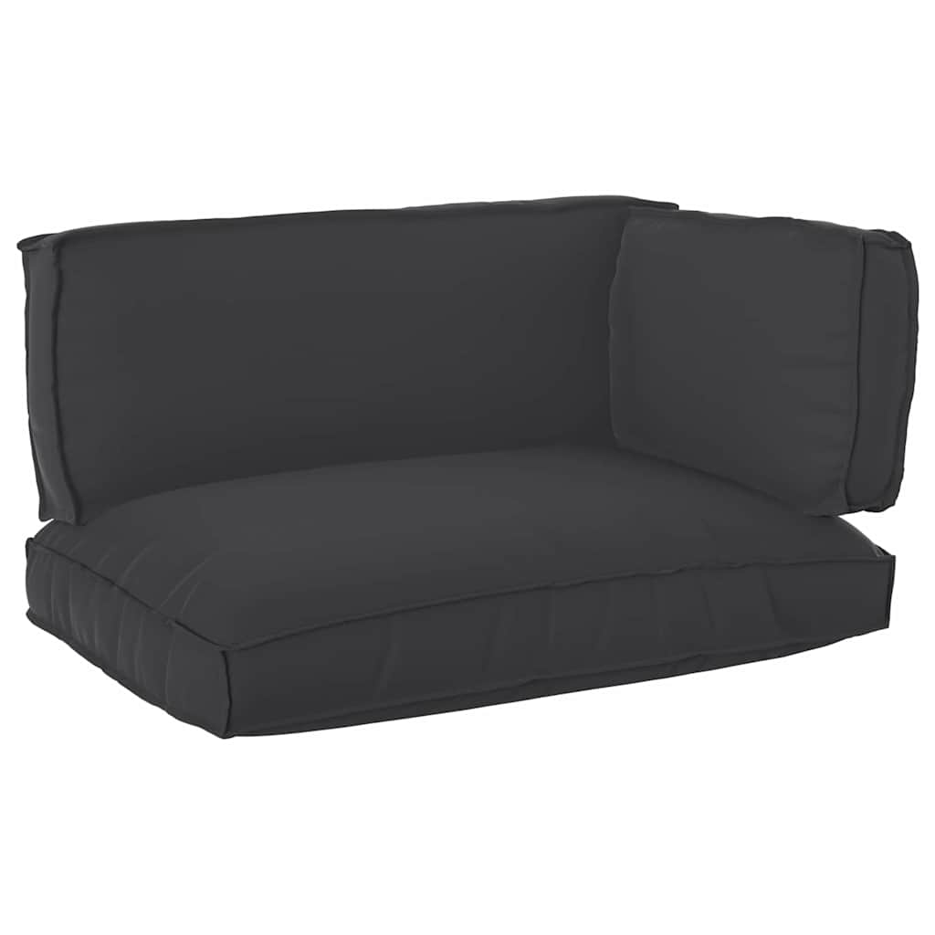 Pallet Kussen Set 3 Pcs 120 X 80 X 12 Cm Oxford Stof Zwart