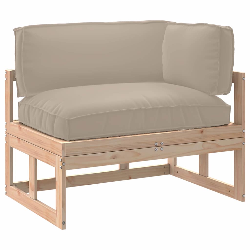 Pallet Kussen Set 3 pcs Taupe Oxford Stof